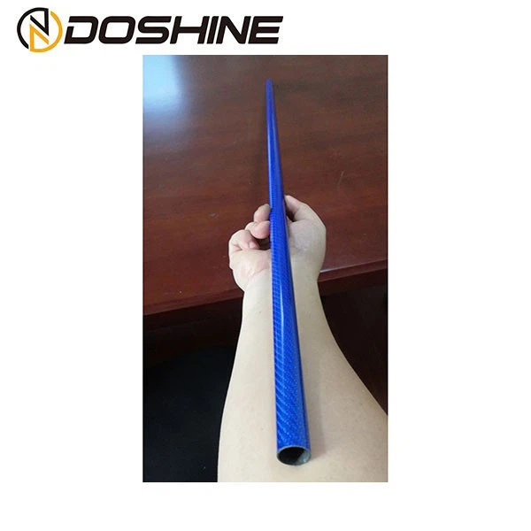 Electroplated-cloth-carbon-fiber-tube-blue